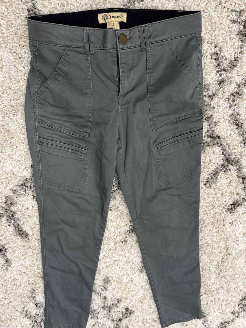 Women’s Democracy Olive Green Cargo Pants Size 8